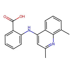 2-[(2,8-Dimethylquinolin-4-yl)amino]benzoic acid structure