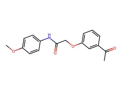 2-(3-acetylphenoxy)-N-(4-methoxyphenyl)acetamide structure
