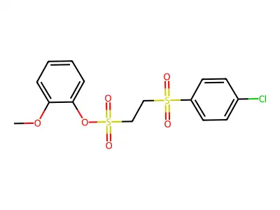 2-Methoxyphenyl 2-[(4-chlorophenyl)sulfonyl]ethanesulfonate structure