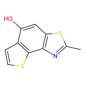 4-Methyl-5,12-dithia-3-azatricyclo(7.3.0.0,2,6)dodeca-1,3,6,8,10-pentaen-8-ol structure