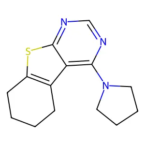 4-(1-Pyrrolidinyl)-5,6,7,8-tetrahydro[1]benzothieno[2,3-d]pyrimidine structure