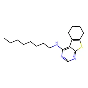 N-octyl-5,6,7,8-tetrahydro[1]benzothieno[2,3-d]pyrimidin-4-amine structure