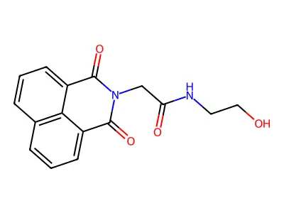 2-(1,3-dioxo-1H-benzo[de]isoquinolin-2(3H)-yl)-N-(2-hydroxyethyl)acetamide structure