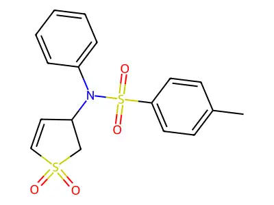 4-{[(4-Methylphenyl)sulfonyl]phenylamino}-4,5-dihydrothiophene-1,1-dione structure