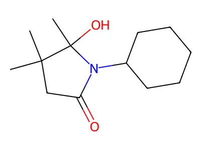 1-Cyclohexyl-5-hydroxy-4,4,5-trimethylpyrrolidin-2-one structure