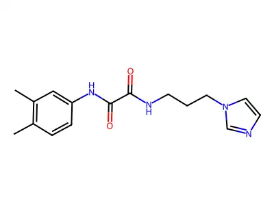 N-(3,4-dimethylphenyl)-N'-[3-(1H-imidazol-1-yl)propyl]ethanediamide structure