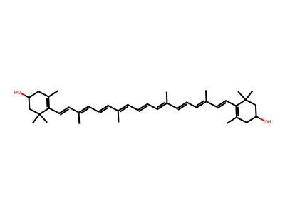 Beta,beta-carotene-3,3'-diol structure