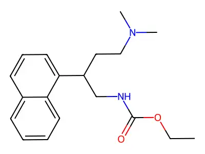 Ethyl (4-(dimethylamino)-2-(naphthalen-1-yl)butyl)carbamate structure