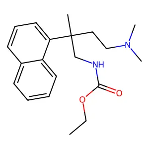 Ethyl [4-(dimethylamino)-2-methyl-2-(naphthalen-1-yl)butyl]carbamate structure