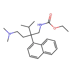 ethyl N-[2-[2-(dimethylamino)ethyl]-3-methyl-2-naphthalen-1-ylbutyl]carbamate structure