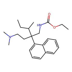 Ethyl {2-[2-(dimethylamino)ethyl]-3-methyl-2-(naphthalen-1-yl)pentyl}carbamate structure