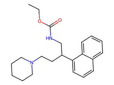 ethyl N-(2-naphthalen-1-yl-4-piperidin-1-ylbutyl)carbamate structure