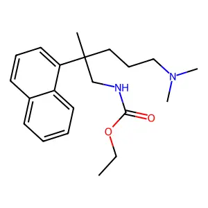 Ethyl [5-(dimethylamino)-2-methyl-2-(naphthalen-1-yl)pentyl]carbamate structure