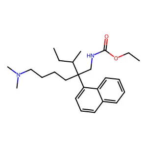 ethyl N-[2-butan-2-yl-6-(dimethylamino)-2-naphthalen-1-ylhexyl]carbamate structure