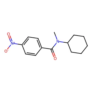 N-cyclohexyl-N-methyl-4-nitrobenzamide structure