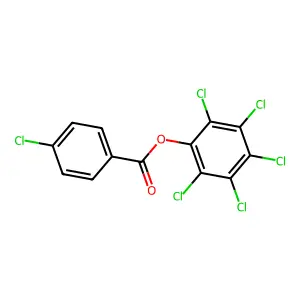 Phenol, pentachloro-, p-chlorobenzoate structure