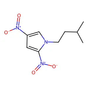 Pyrrole, 2,4-dinitro-1-isopentyl- structure
