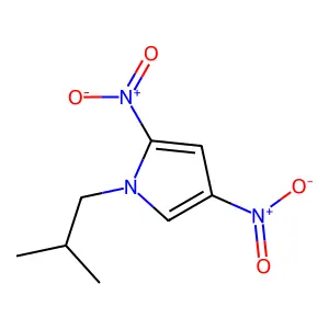 Pyrrole, 2,4-dinitro-1-isobutyl- structure