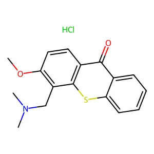 9-Thioxanthenone, 3-methoxy-4-(dimethylaminomethyl)-, hydrochloride structure