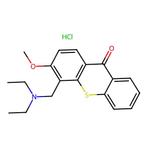 9-Thioxanthenone, 3-methoxy-4-(diethylaminomethyl)-, hydrochloride structure