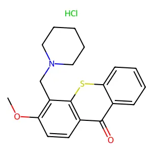9-Thioxanthenone, 3-methoxy-4-piperidinomethyl-, hydrochloride structure