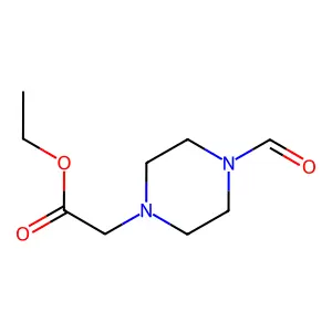 Ethyl 2-(4-formylpiperazin-1-yl)acetate structure