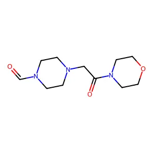 4-(2-Morpholin-4-yl-2-oxoethyl)piperazine-1-carbaldehyde structure