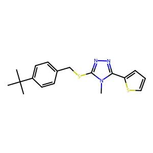 3-[(4-Tert-butylphenyl)methylsulfanyl]-4-methyl-5-thiophen-2-yl-1,2,4-triazole structure