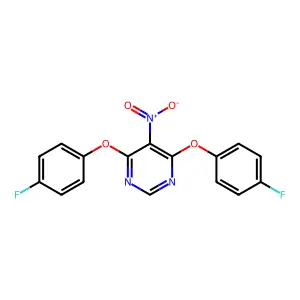 4,6-Bis(4-fluorophenoxy)-5-nitropyrimidine structure