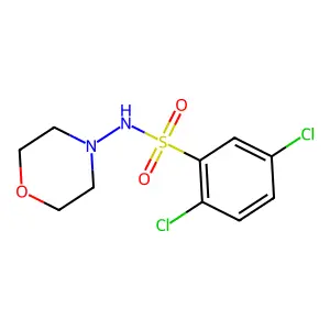 2,5-dichloro-N-morpholinobenzenesulfonamide structure