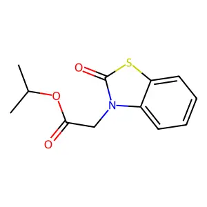 Isopropyl (2-oxo-1,3-benzothiazol-3(2H)-yl)acetate structure