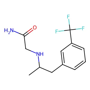 Acetamide, 2-(alpha-methyl-m-trifluoromethylphenethylamino)- structure