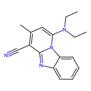 1-(Diethylamino)-3-methylpyrido[1,2-a]benzimidazole-4-carbonitrile structure