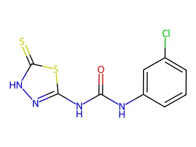 N-(3-Chlorophenyl)-N'-(5-mercapto-1,3,4-thiadiazol-2-YL)urea structure