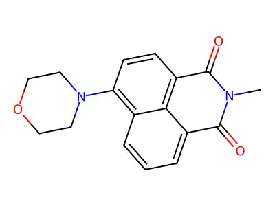 2-Methyl-6-(4-morpholinyl)-1H-benzo[de]isoquinoline-1,3(2H)-dione structure
