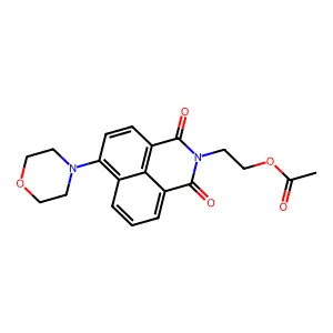 2-(6-morpholino-1,3-dioxo-1H-benzo[de]isoquinolin-2(3H)-yl)ethyl acetate structure