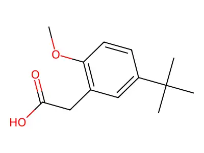 (5-Tert-butyl-2-methoxyphenyl)acetic acid structure
