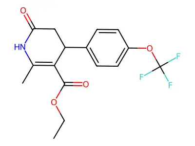 ethyl 2-methyl-6-oxo-4-[4-(trifluoromethoxy)phenyl]-1,4,5,6-tetrahydro-3-pyridinecarboxylate structure