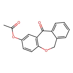 acetic acid (11-oxo-6H-benzo[c][1]benzoxepin-2-yl) ester structure