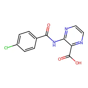 3-[(4-chlorobenzoyl)amino]pyrazine-2-carboxylic Acid structure