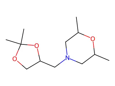 4-[(2,2-Dimethyl-1,3-dioxolan-4-yl)methyl]-2,6-dimethylmorpholine structure