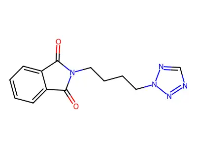 2-[4-(Tetrazol-2-yl)butyl]isoindole-1,3-dione structure