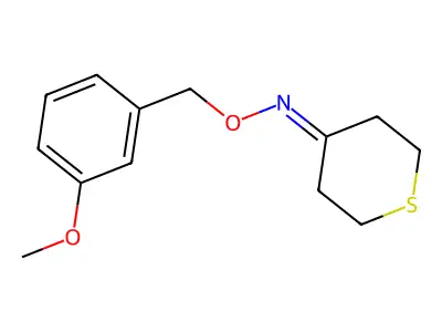 N-[(3-methoxyphenyl)methoxy]thian-4-imine structure