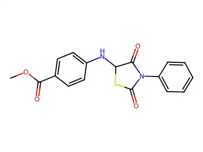 Methyl 4-[(2,4-dioxo-3-phenyl-1,3-thiazolidin-5-yl)amino]benzoate structure