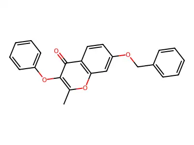 7-(benzyloxy)-2-methyl-3-phenoxy-4H-chromen-4-one structure