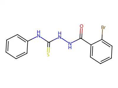 2-[(2-bromophenyl)carbonyl]-N-phenylhydrazinecarbothioamide structure