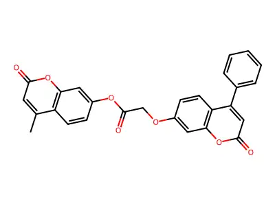 4-methyl-2-oxo-2H-chromen-7-yl [(2-oxo-4-phenyl-2H-chromen-7-yl)oxy]acetate structure