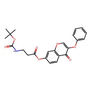 4-oxo-3-phenoxy-4H-chromen-7-yl 3-((tert-butoxycarbonyl)amino)propanoate structure