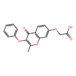 2-(2-Methyl-4-oxo-3-phenoxychromen-7-yloxy)acetic acid structure