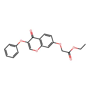 Ethyl 2-(4-oxo-3-phenoxychromen-7-yl)oxyacetate structure